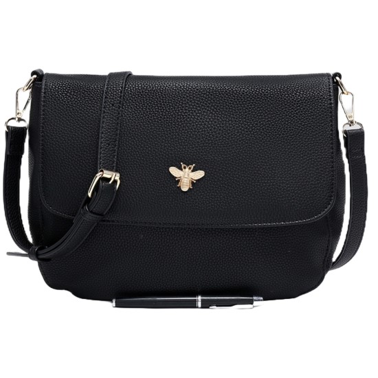 Bee Cross Body Bag In Black