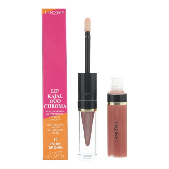 Lancôme Lip Kajal Duo Chroma 10 Pure Brown High Precision Lipstick 2.7g & Illumi