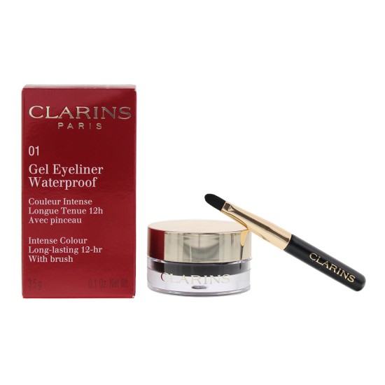 Clarins Gel Eyeliner Waterproof Intense Colour Long Lasting 12H with Brush #01 I