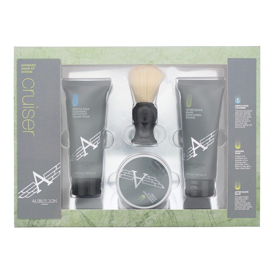 Aubusson Paris Cruiser 4 Piece Gift Set: Aftershave Balm 100ml - Cleanser 100ml