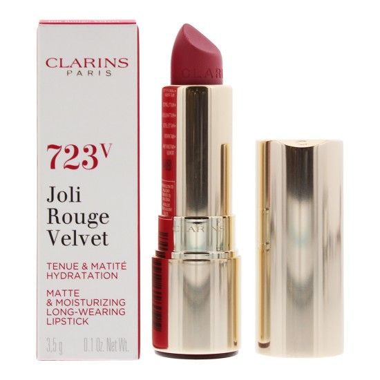 Clarins Joli Rouge Velvet Matte & Moisturizing Long-Wearing Lipstick 723V Rasber