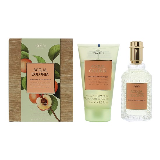 4711 Acqua Colonia White Peach & Coriander 2 Piece Gift Set: Eau de Cologne 50ml