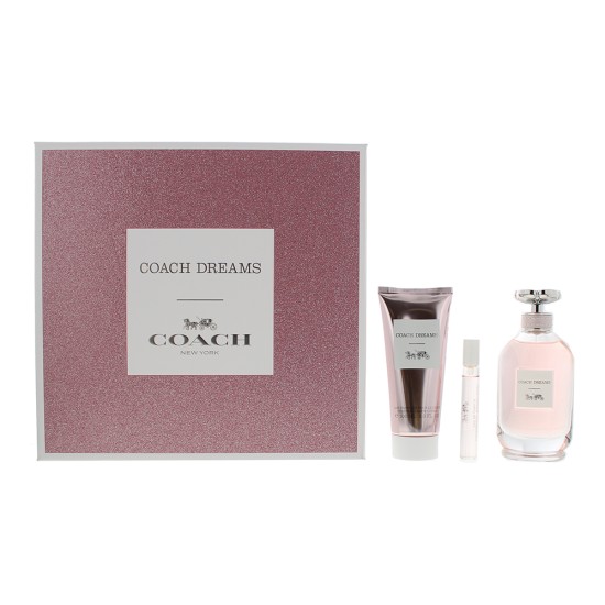 Coach Dreams 3 Piece Gift Set: Eau de Parfum 90ml - Body Lotion 100ml - Eau de P