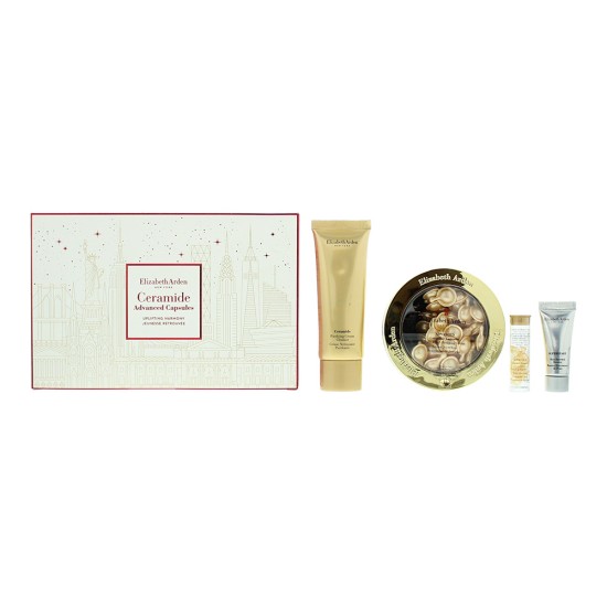 Elizabeth Arden Ceramide 4 Piece Gift Set: Advanced Ceramide Capsules 60pcs - Advanced Ceramide Eye Serum 7pcs - Ceramide Purifying Cream Cleanser 50~