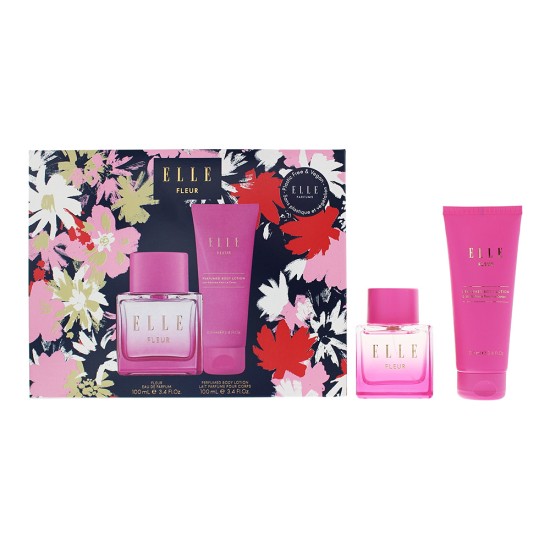 Elle Fleur 2 Piece Gift Set: Eau de Parfum 100ml - Body Lotion 100ml