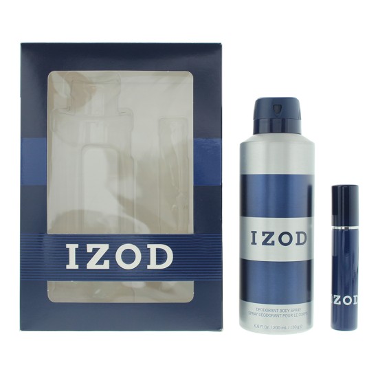 Izod Blue 2 Piece Gift Set: Eau de Toilette 15ml - Body Spray 200ml