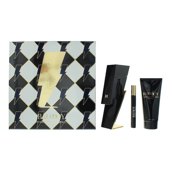 Carolina Herrera Bad Boy 3 Piece Gift Set: Eau de Toilette 100ml - Eau de Toilet