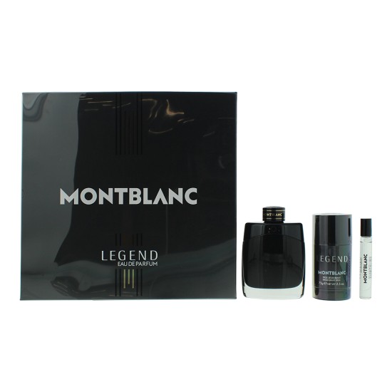 Montblanc Legend 3 Piece Gift Set: Eau De Parfum 100ml - Eau De Parfum 7.5ml - D