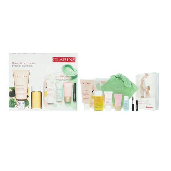 Clarins Beautiful Beginnings Marternity 6 Piece Gift Set: Body Oil 100ml - Body