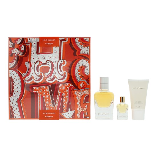 Hermès Jour D'hermès 3 Piece Gift Set: Eau de Parfum 50ml - Eau de Parfum 7.5ml