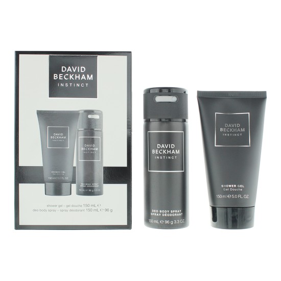 David Beckham Instinct 2 Piece Gift Set: Shower Gel 150ml - Deodorant Spray 150m