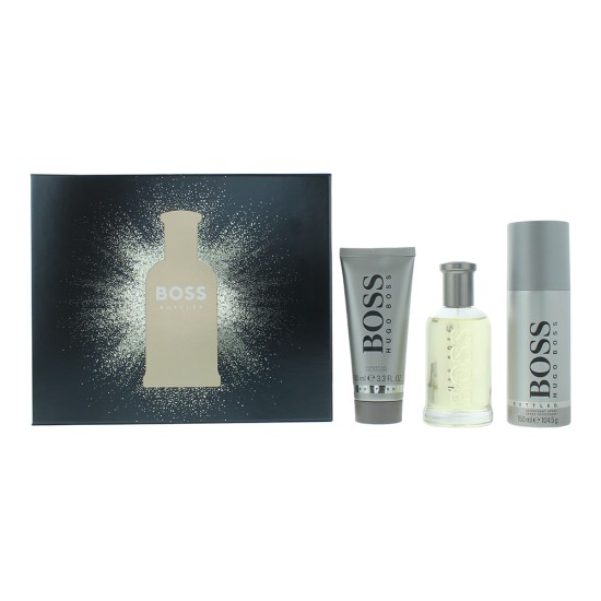 Hugo Boss Bottled 3 Piece Gift Set: Eau de Toilette 100ml - Shower Gel 100ml - D