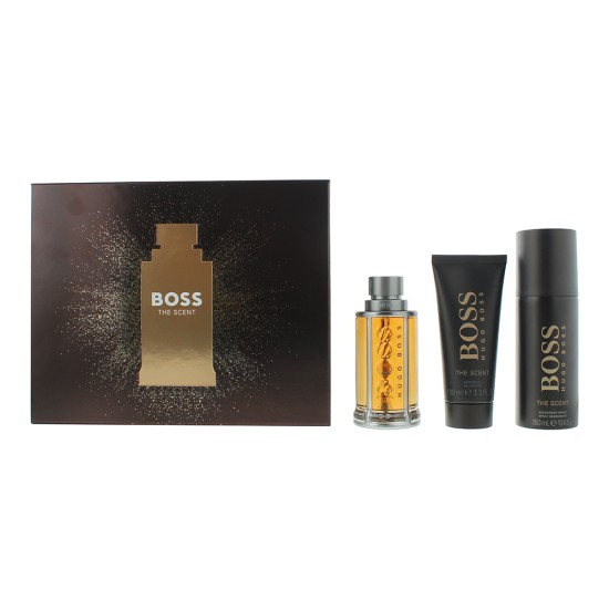 Hugo Boss The Scent 3 Piece Gift Set: Eau de Toilette 100ml - Shower Gel 100ml -