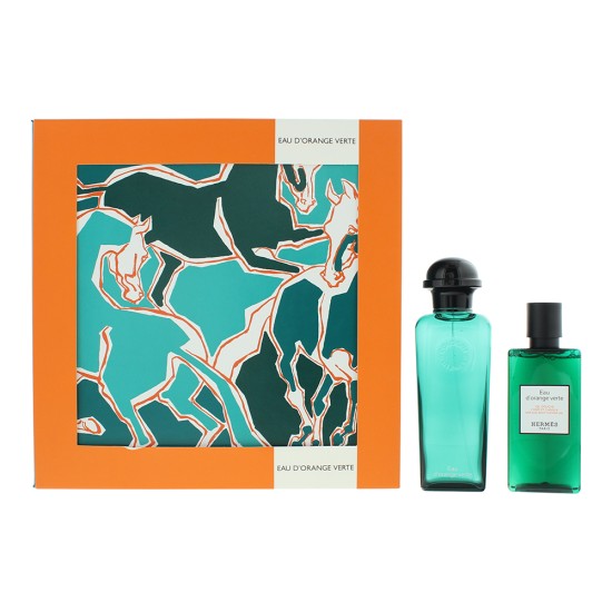 Hermès Eau D'orange Verte 2 Piece Gift Set: Eau de Cologne 100ml - Shower Gel 80