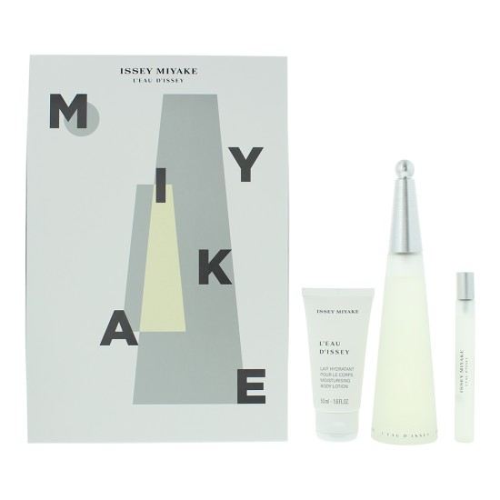 Issey Miyake L'eau D'issey 3 Piece Gift Set: Eau de Toilette 100ml