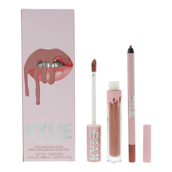 Kylie By Kylie Jenner Matte Lip Kit 802 Candy K 2 Piece Gift Set: Liquid Lipstic