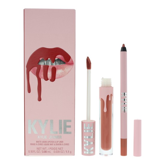 Kylie By Kylie Jenner Matte Lip Kit 801 Queen 2 Piece Gift Set: Liquid Lipstick