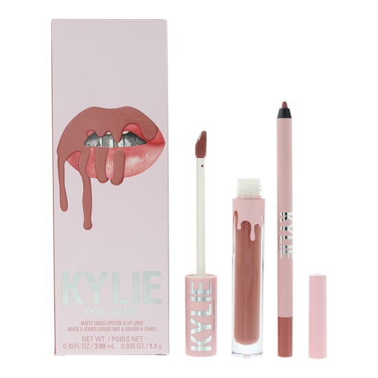 Kylie By Kylie Jenner Matte Lip Kit 301 Angel 2 Piece Gift Set: Liquid Lipstick