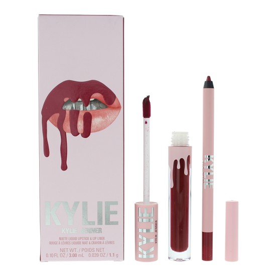 Kylie By Kylie Jenner Matte Lip Kit 403 Bite Me 2 Piece Gift Set: Liquid Lipstic