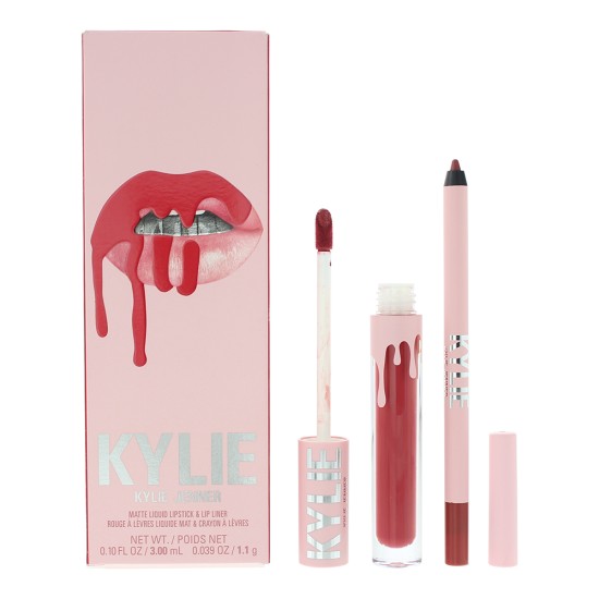 Kylie By Kylie Jenner Matte Lip Kit 401 Victoria 2 Piece Gift Set: Liquid Lipsti