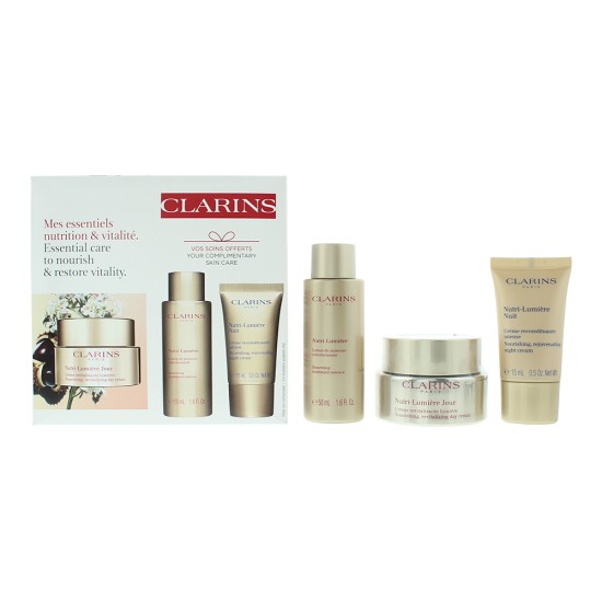 Clarins Nutri-Lumière 3 Piece Gift Set: Day Cream 50ml - Essence 50ml - Night Cr