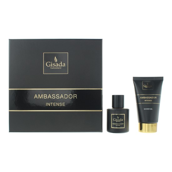 Gisada Ambassador Intense 2 Piece Gift Set: Eau de Parfum 50ml - Shower Gel 100m