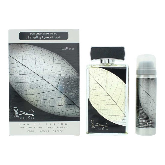 Lattafa Najdia 2 Piece Gift Set: Eau de Parfum 100ml - Deodorant Spray 50ml