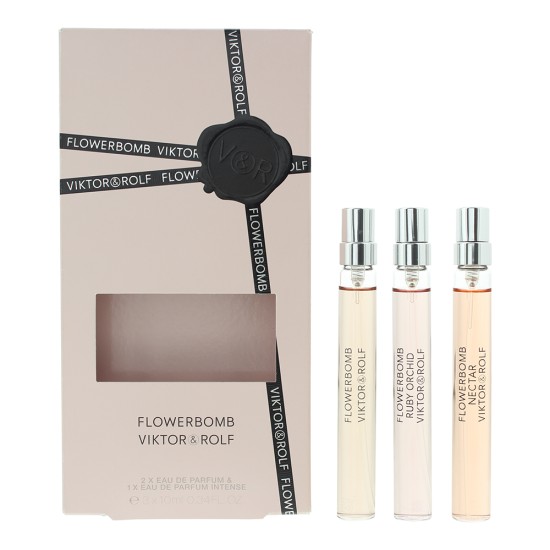 Viktor & Rolf Flowerbomb 3 Piece Gift Set: Eau De Parfum Ruby Orchid 10ml - Eau