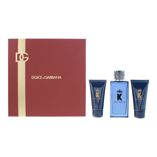 Dolce & Gabbana K 3 Piece Gift Set: Eau de Parfum 100ml - Aftershave Balm 50ml -