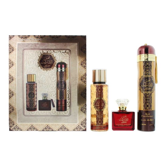 Ard Al Zaafaran Sham Al Emarat Khususi 3 Piece Gift Set: Eau De Parfum 100ml - P