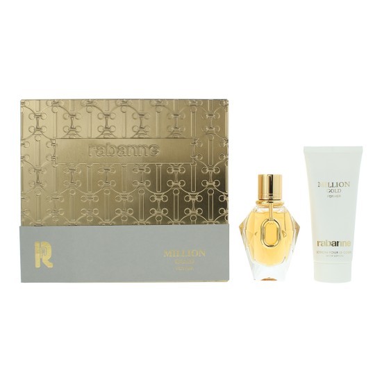 Paco Rabanne Million Gold 2 Piece Gift Set: Eau de Parfum 50ml - Body Lotion 100